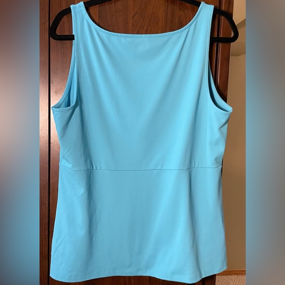 XL Eddie Bauer turquoise sleeveless tank with empire waist - Picture 4 of 4